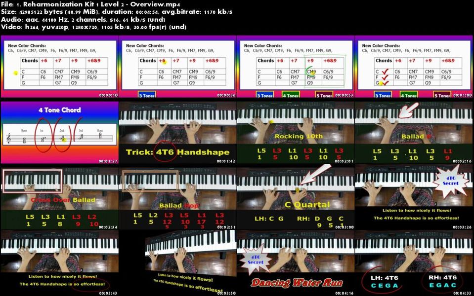 Learn Piano #2 Play Piano Color Chords & 19 Ballads